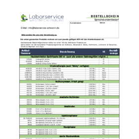 Bestellschein Sprechstundenbedarf