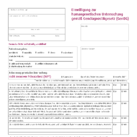 Einverständniserklärung NIPT - auf Trisomie 13, 18, 21